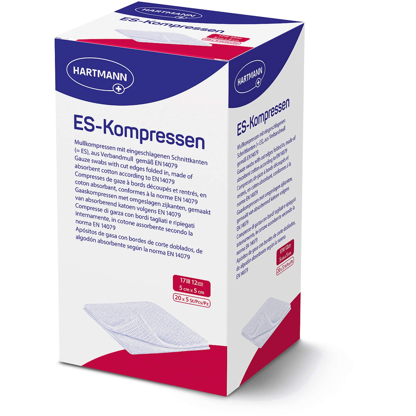 ES-KOMPRESSEN steril 5x5 cm 12fach Großpackung 20X5 St