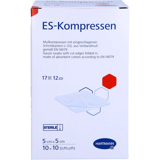 ES-KOMPRESSEN steril 5x5 cm 12fach Großpackung 10X10 St