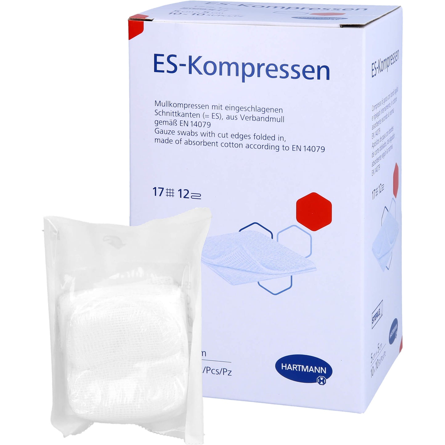 ES-KOMPRESSEN steril 5x5 cm 12fach Großpackung 10X10 St