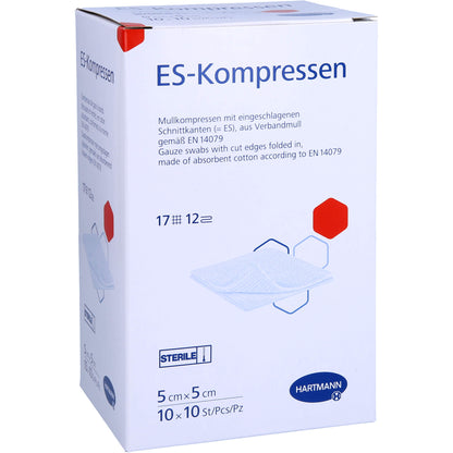 ES-KOMPRESSEN steril 5x5 cm 12fach Großpackung 10X10 St