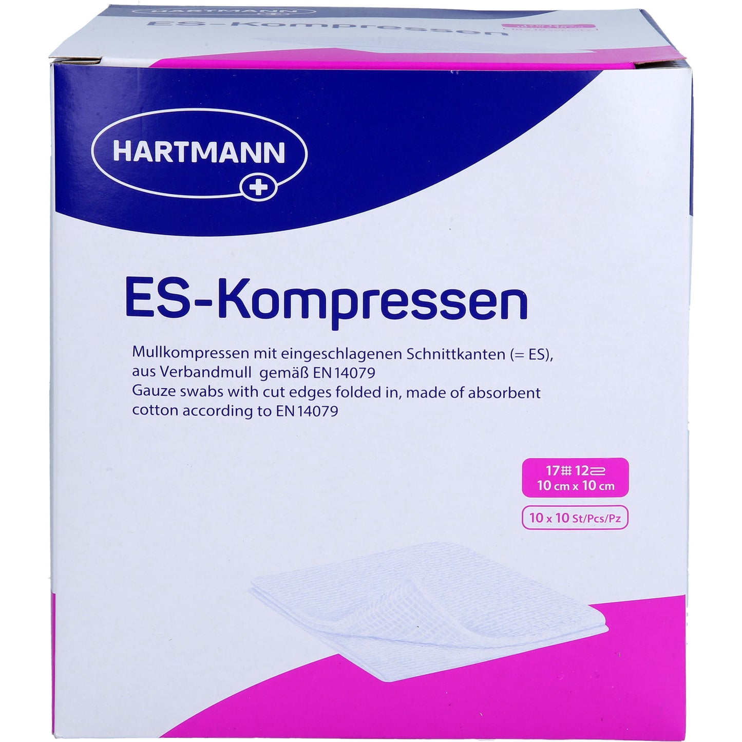 ES-KOMPRESSEN steril 10x10 cm 12fach Großpackung 10X10 St