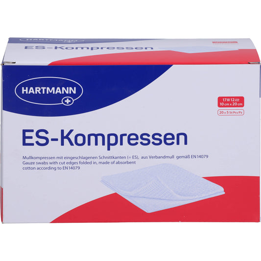 ES-KOMPRESSEN steril 10x20 cm 12fach Großpackung 20X5 St
