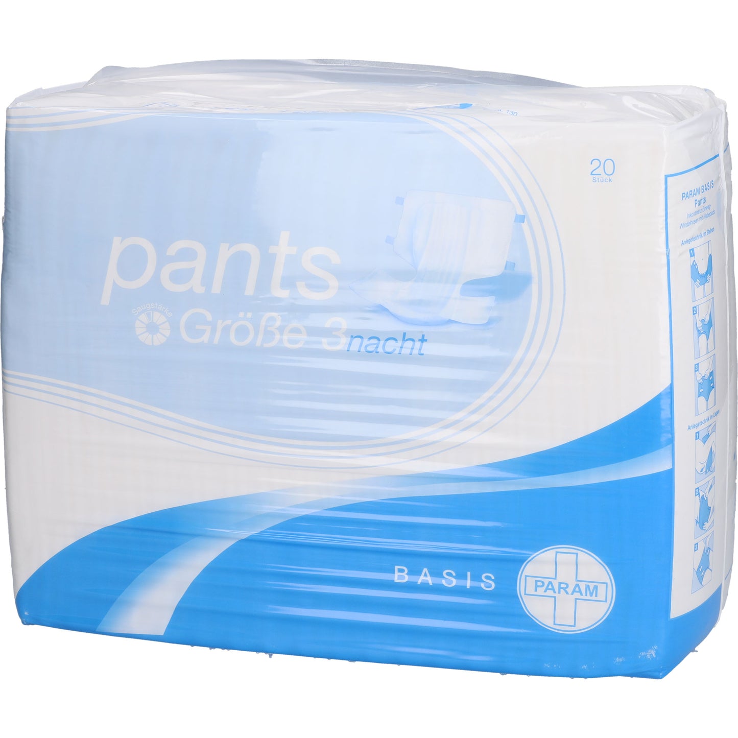 PARAM Pants Basis Nacht Gr.3 20 St