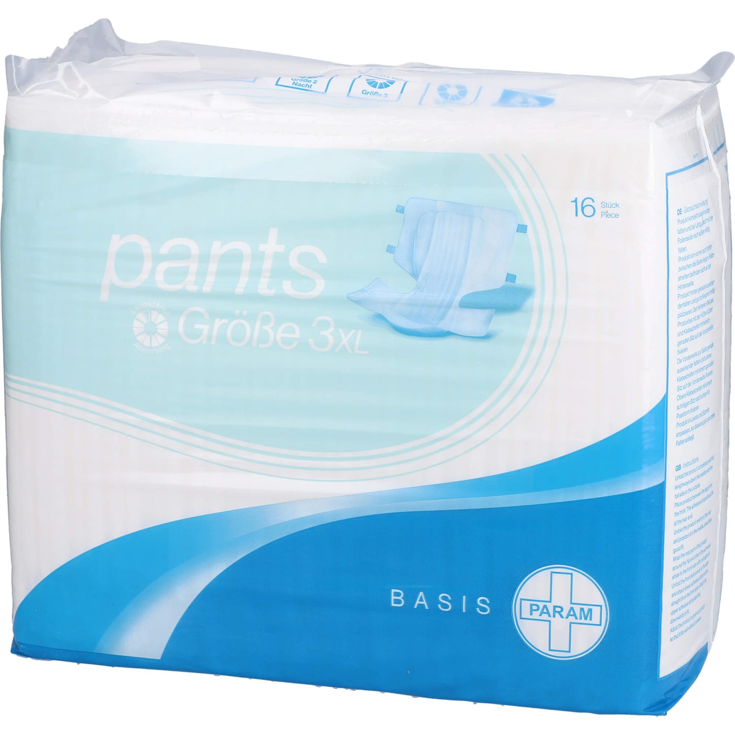 PARAM Pants Basis Gr.3 XL 16 St
