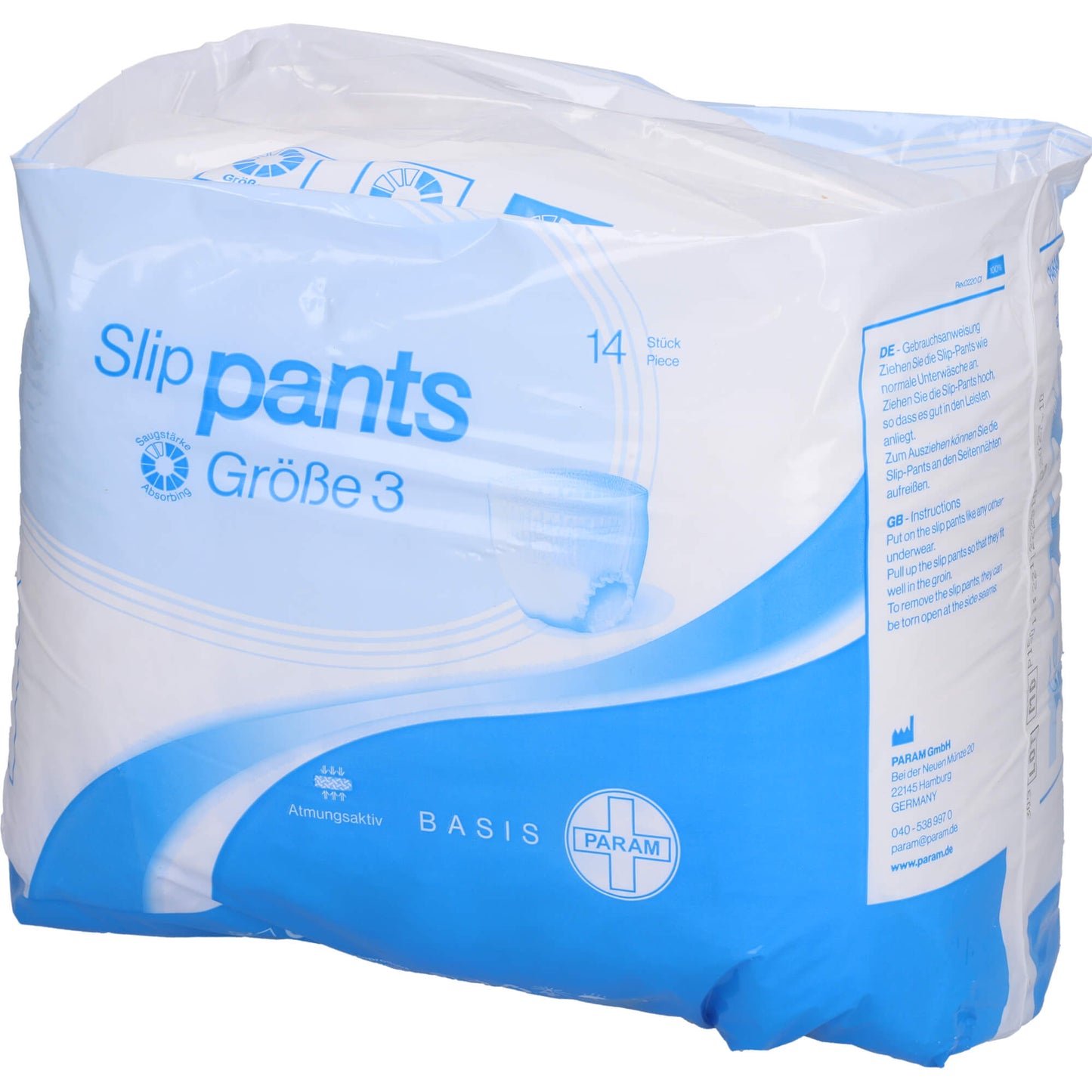 PARAM Slip Pants Basis Gr.3 14 St