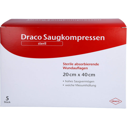 SAUGKOMPRESSEN steril 20x40 cm Draco 5 St