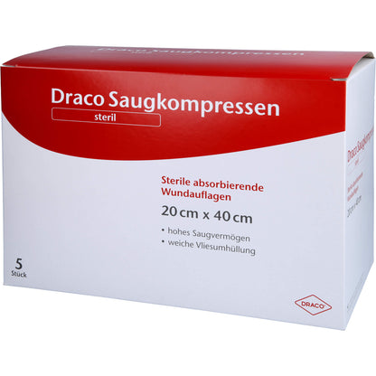 SAUGKOMPRESSEN steril 20x40 cm Draco 5 St