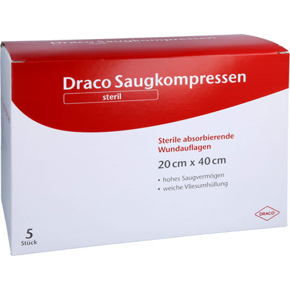 SAUGKOMPRESSEN steril 20x40 cm Draco 5 St