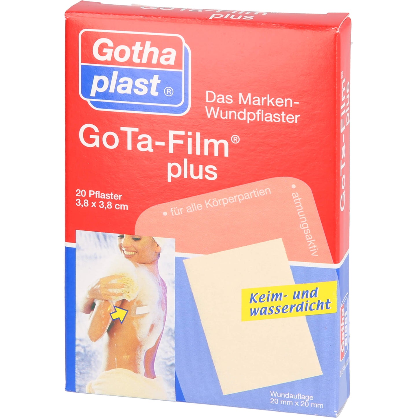 GOTA FILM plus 3,8x3,8 cm Pflaster 20 St