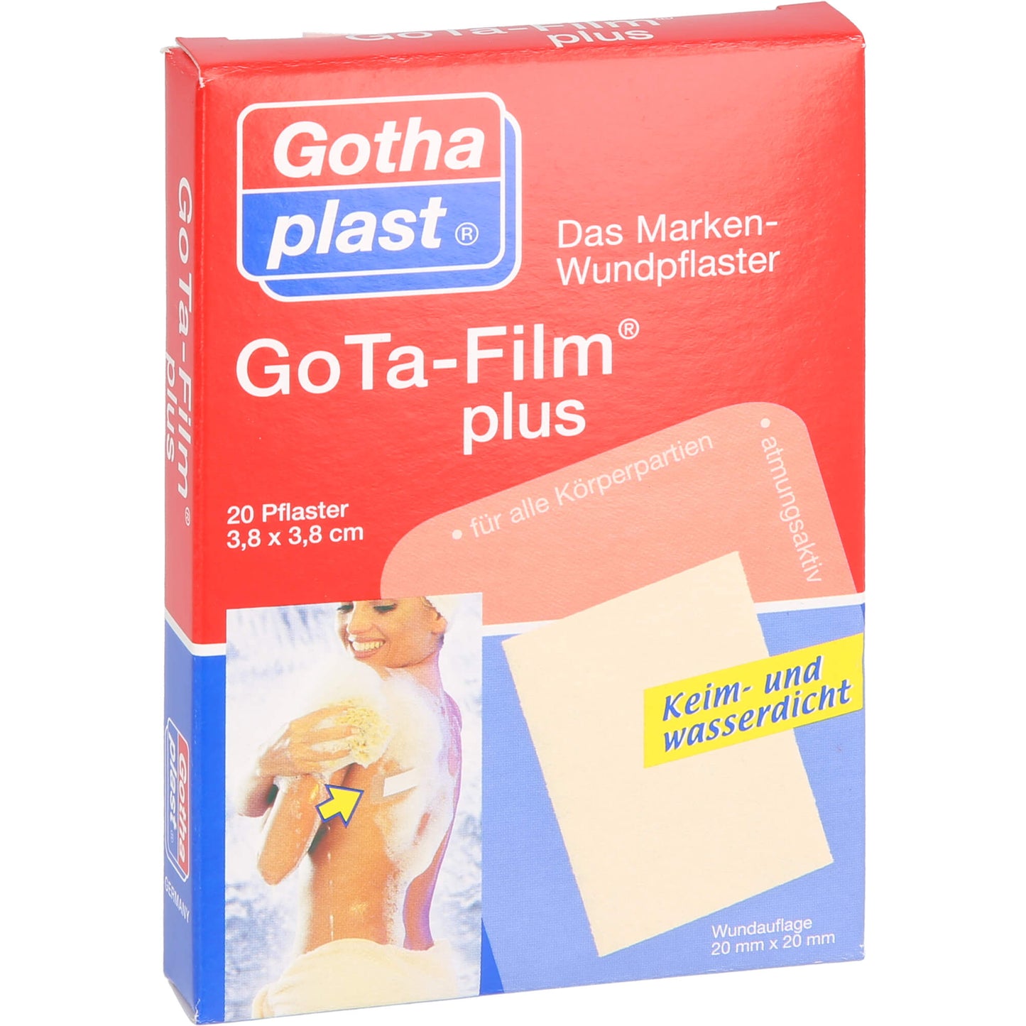 GOTA FILM plus 3,8x3,8 cm Pflaster 20 St