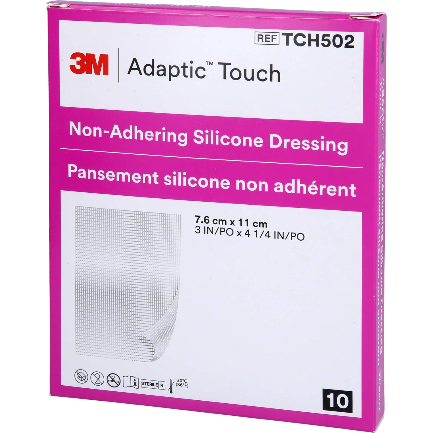 ADAPTIC Touch 7,6x11 cm nichthaft.Sil.Wundauflage 10 St
