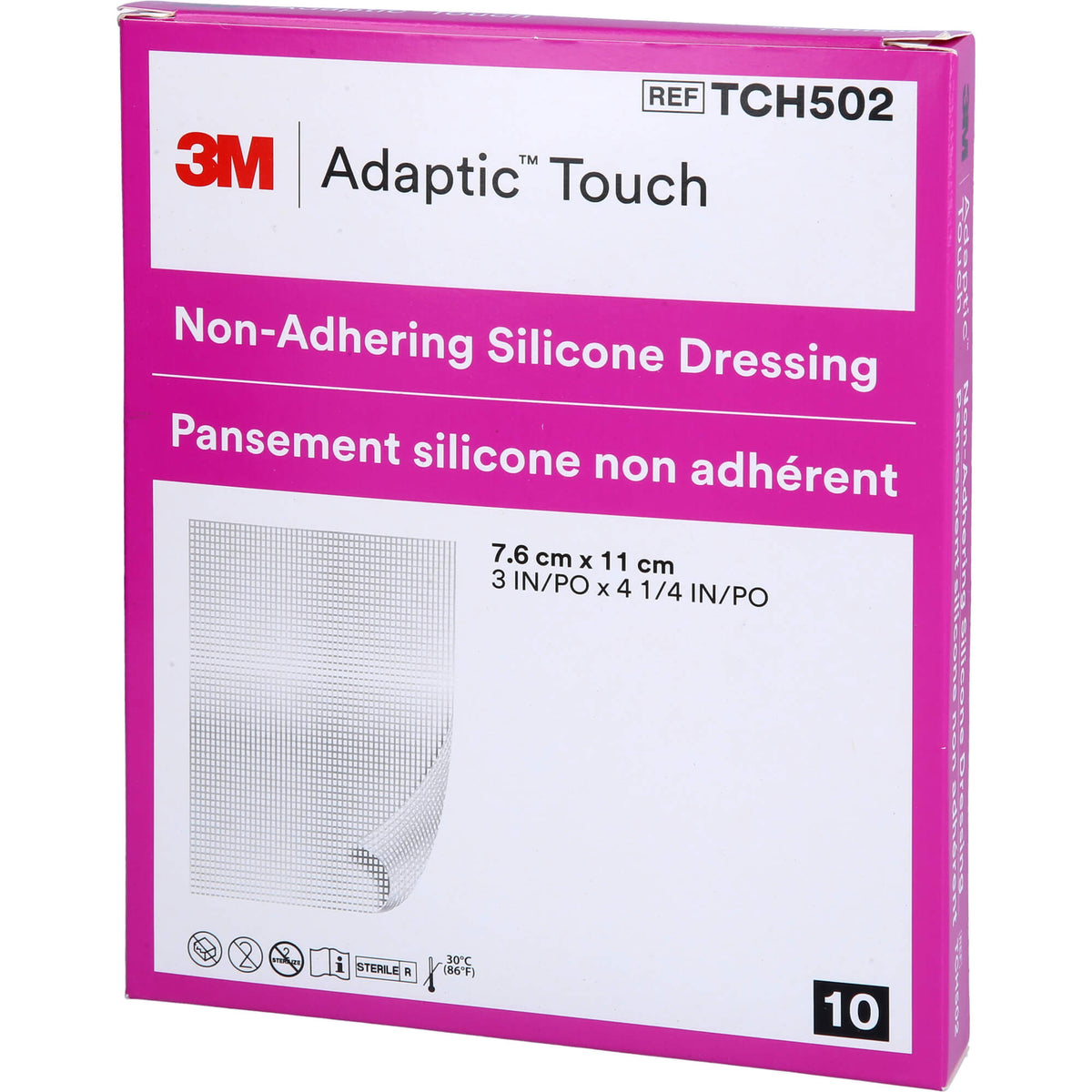 ADAPTIC Touch 7,6x11 cm nichthaft.Sil.Wundauflage 10 St