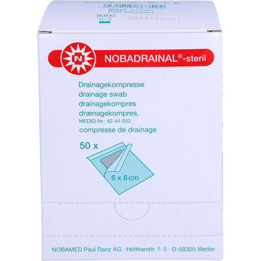 NOBADRAINAL Drainagekompressen Set 6x8 cm 50 St