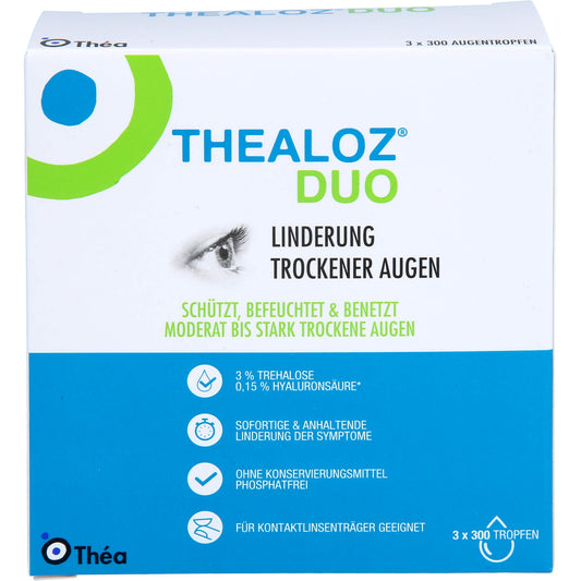 THEALOZ Duo Augentropfen 3X10 ml