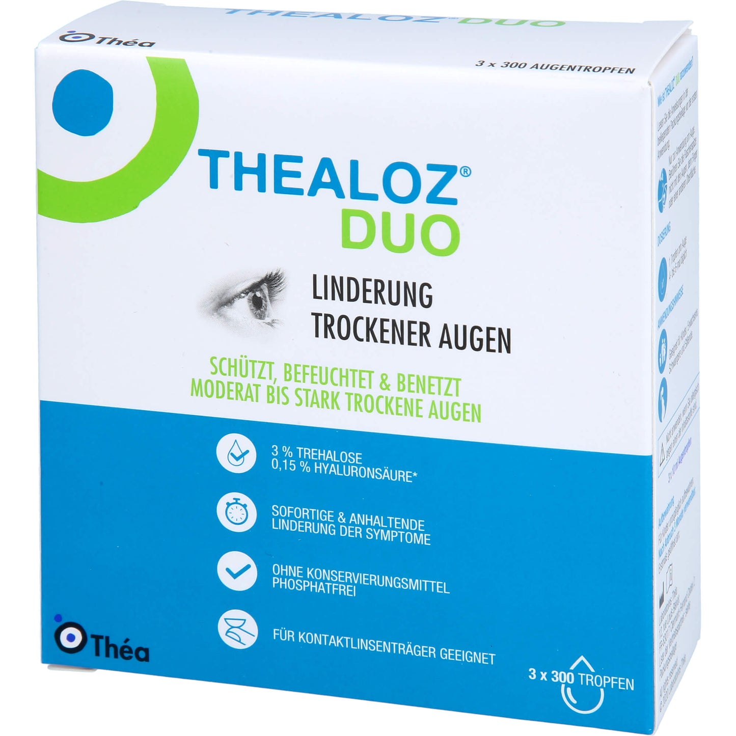 THEALOZ Duo Augentropfen 3X10 ml