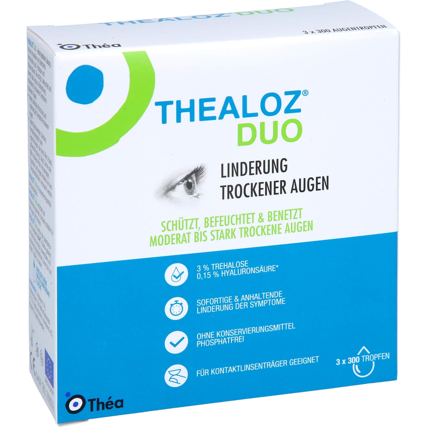 THEALOZ Duo Augentropfen 3X10 ml