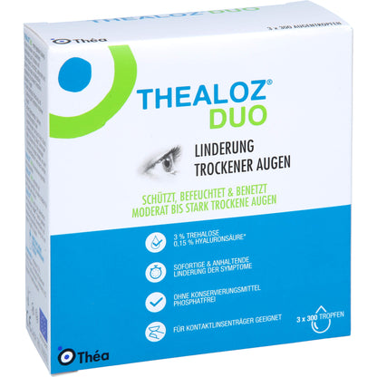 THEALOZ Duo Augentropfen 3X10 ml
