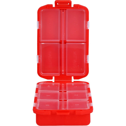 TABLETTENBOX mit 10-Fächern farbig sortiert 1 St