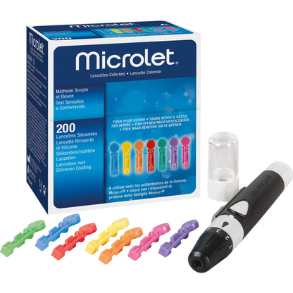 MICROLET Lanzetten farbig 200 St