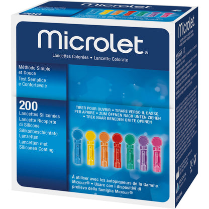 MICROLET Lanzetten farbig 200 St