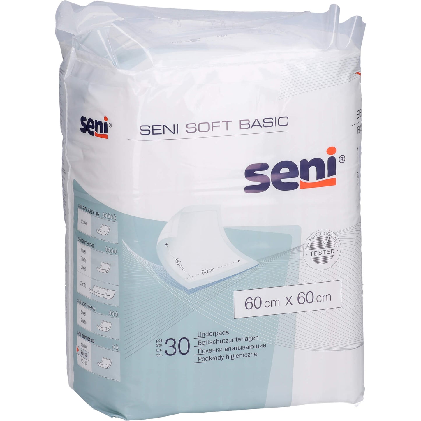 SENI Soft Basic Bettschutzunterlage 60x60 cm 30 St