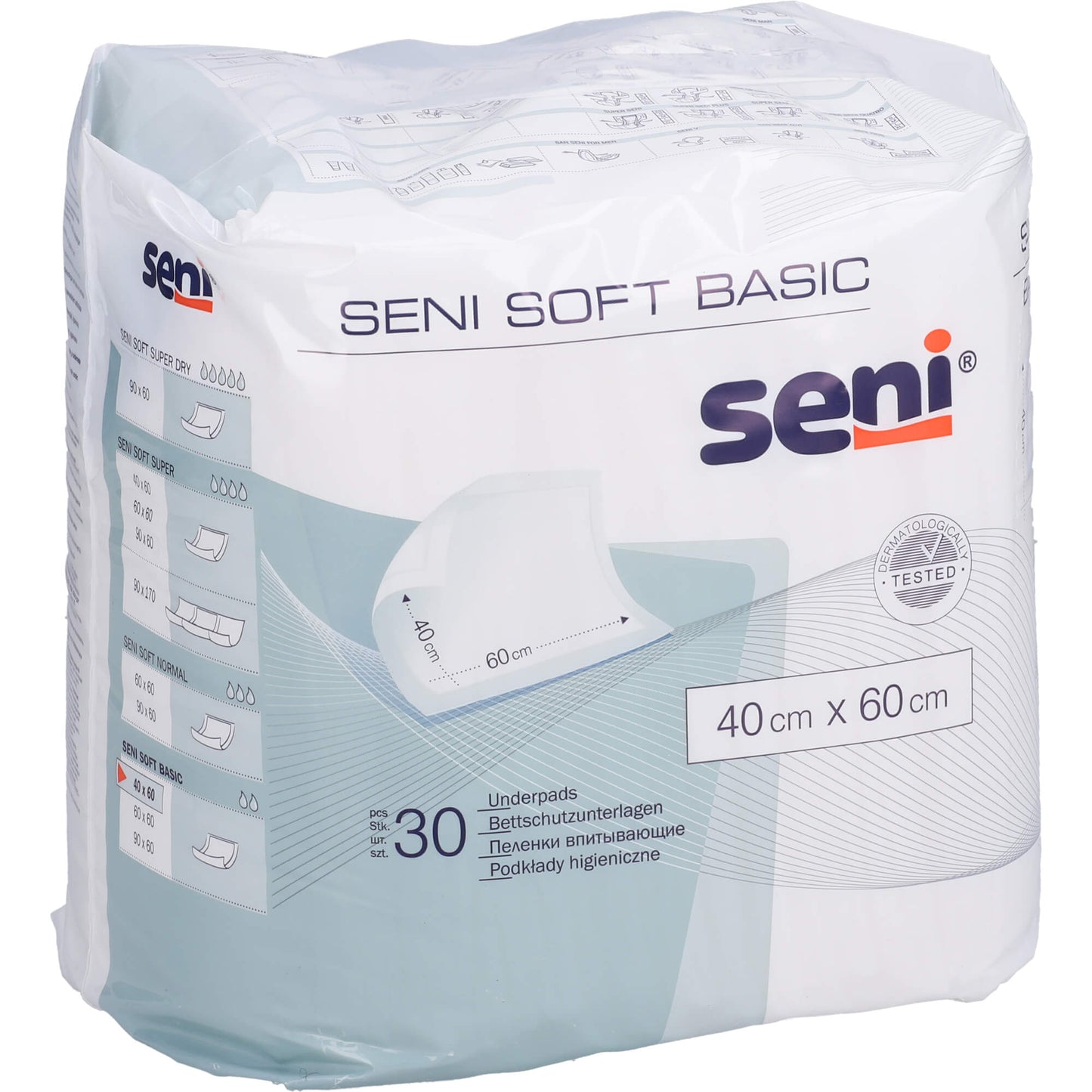 SENI Soft Basic Bettschutzunterlage 40x60 cm 30 St