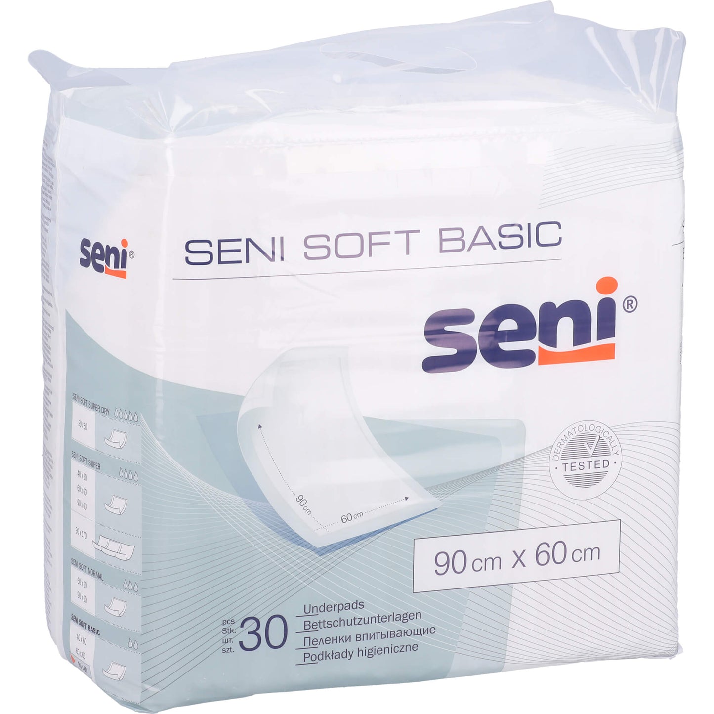 SENI Soft Basic Bettschutzunterlage 60x90 cm 30 St