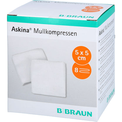 ASKINA Mullkompressen 5x5 cm steril 8fach 25X2 St