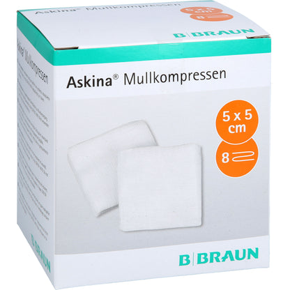ASKINA Mullkompressen 5x5 cm steril 8fach 25X2 St