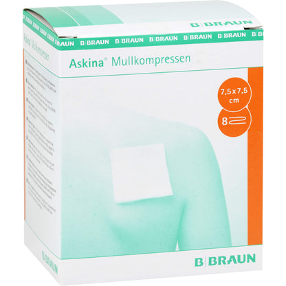 ASKINA Mullkompressen 7,5x7,5 cm steril 25X2 St