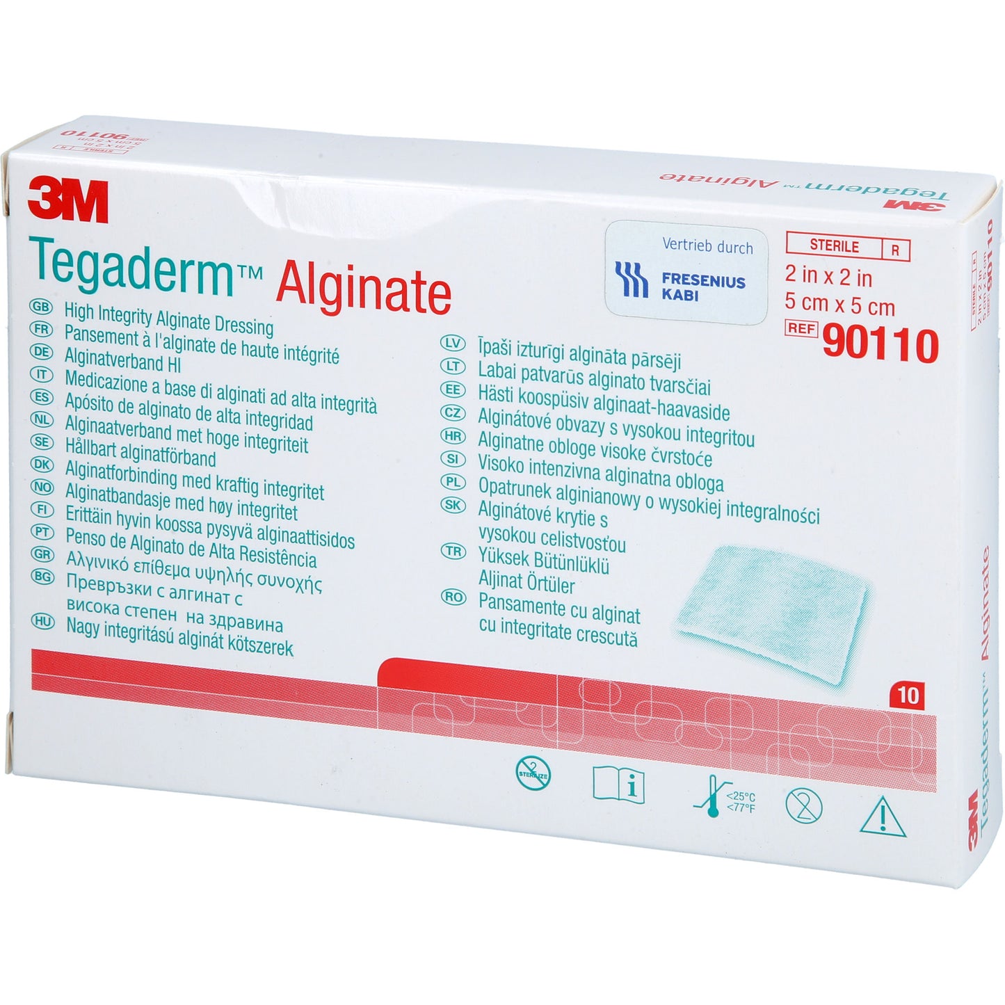 TEGADERM Alginate FK Kompressen 5x5 cm 90110 10 St
