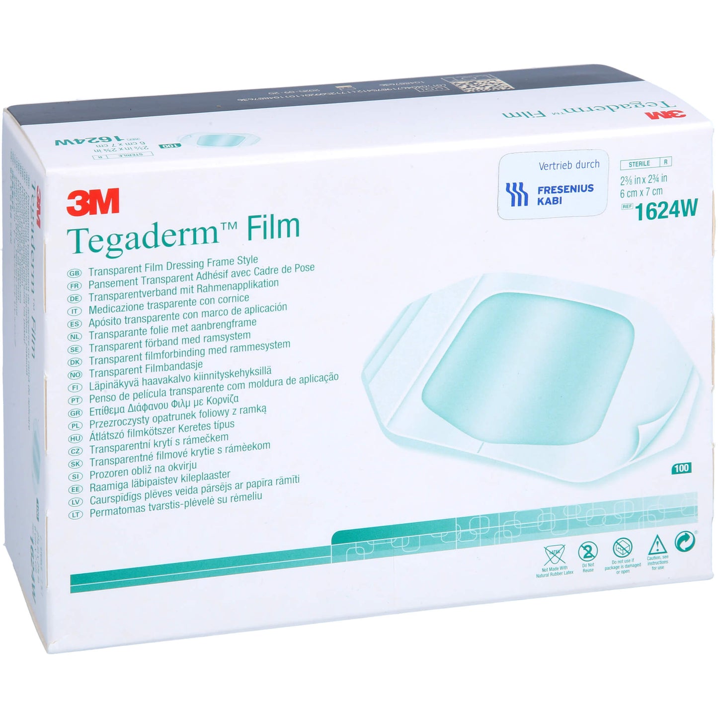 TEGADERM Film 6x7 cm 1624W 100 St