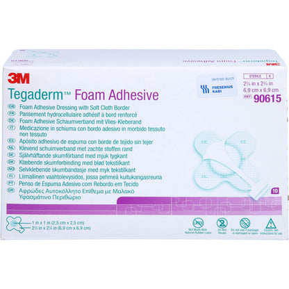 TEGADERM Foam Adhesive FK 6,9x6,9 cm kreuzf.90615 10 St