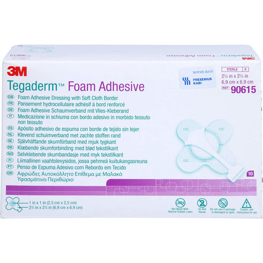 TEGADERM Foam Adhesive FK 6,9x6,9 cm kreuzf.90615 10 St