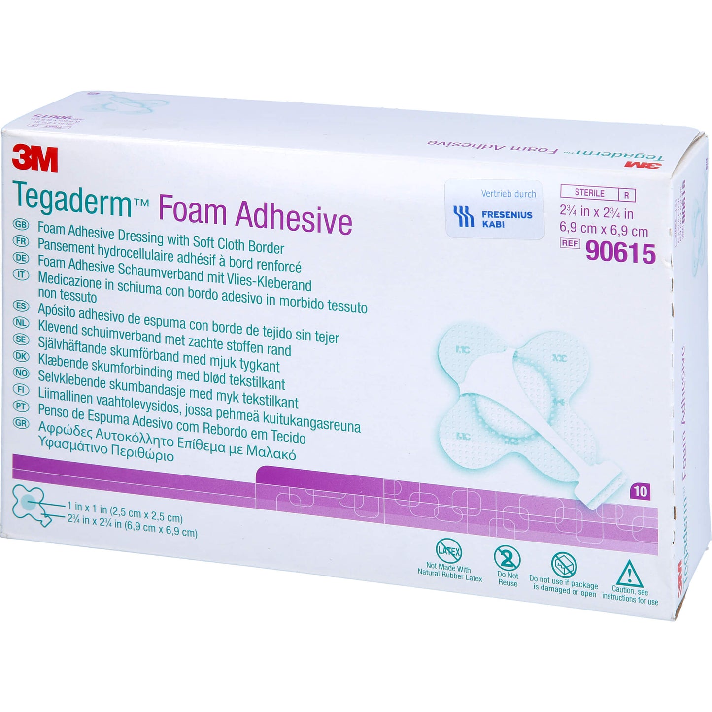 TEGADERM Foam Adhesive FK 6,9x6,9 cm kreuzf.90615 10 St