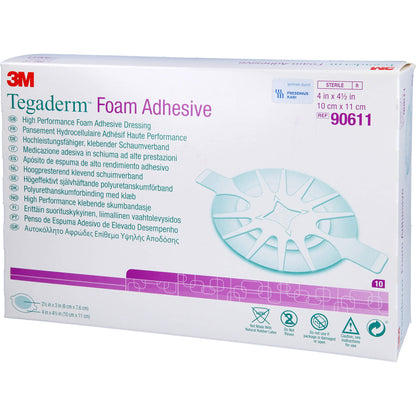 TEGADERM Foam Adhesive FK 10x11 cm oval 90611 10 St