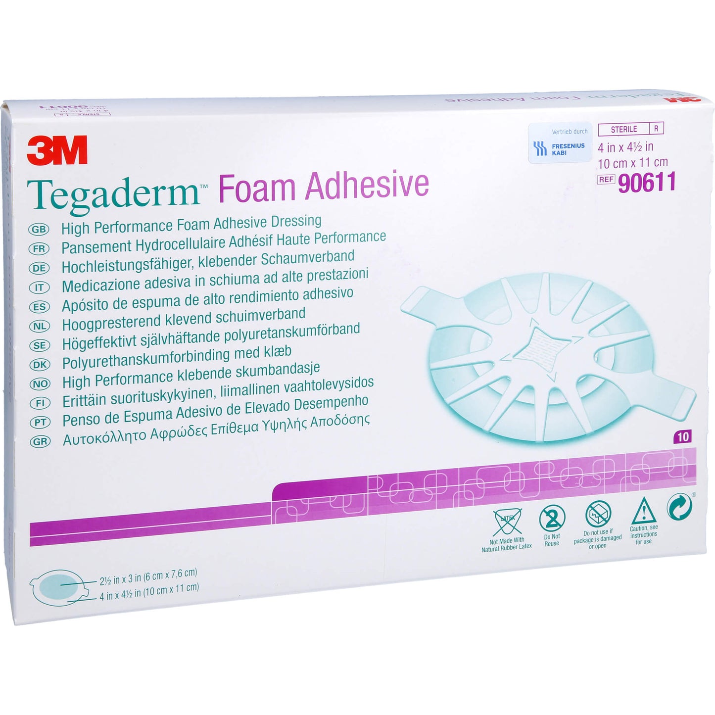 TEGADERM Foam Adhesive FK 10x11 cm oval 90611 10 St