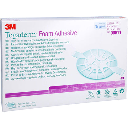 TEGADERM Foam Adhesive FK 10x11 cm oval 90611 10 St
