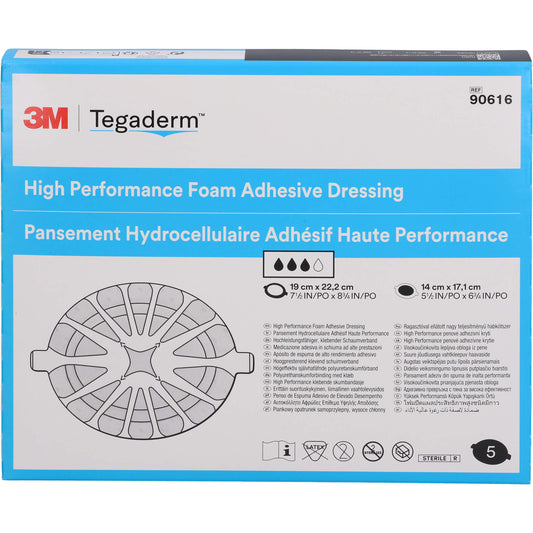 TEGADERM Foam Adhesive FK 19x22,2 cm oval 90616 5 St
