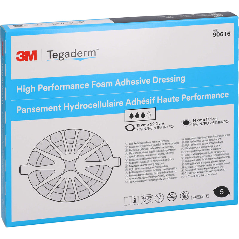 TEGADERM FOAM ADHFK19X22.2 5 St