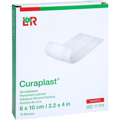 CURAPLAST Wundschnellverb.sensitiv 8x10 cm 1 m 10 St