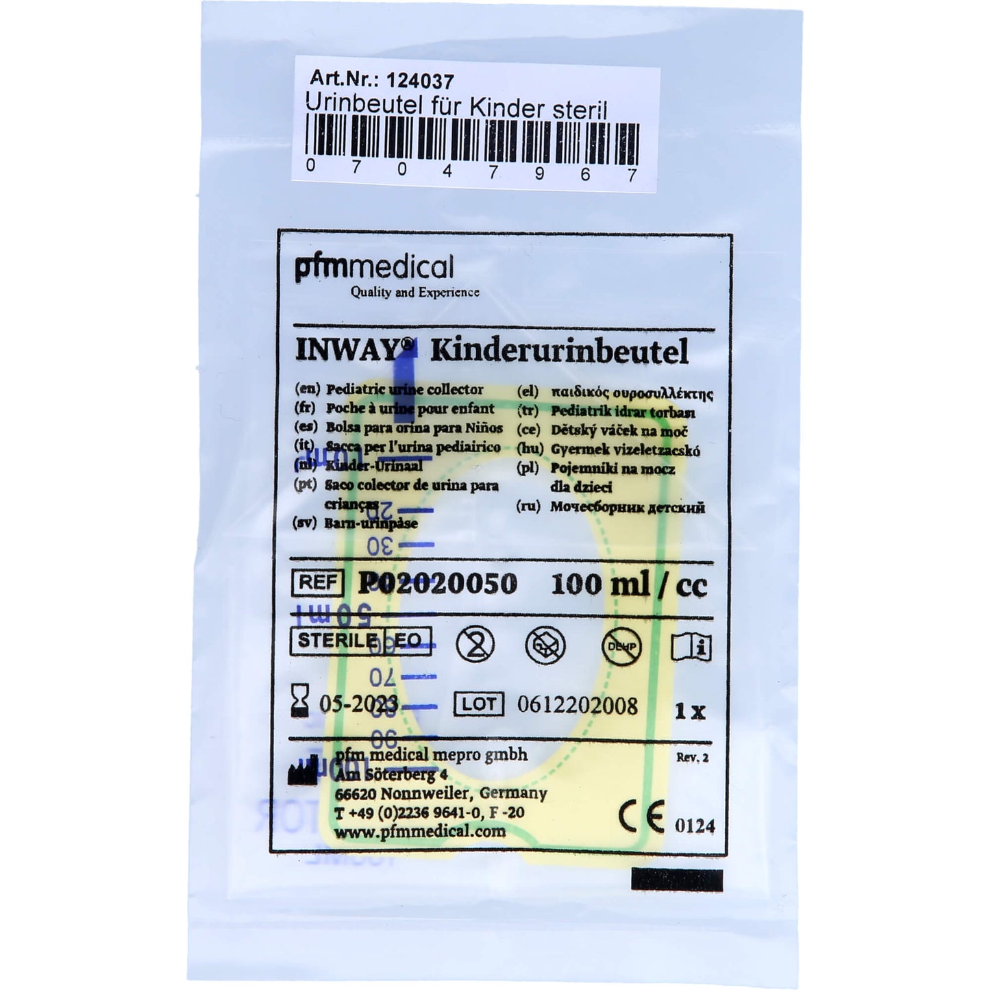 URINBEUTEL steril f.Kinder 100 ml 1 St
