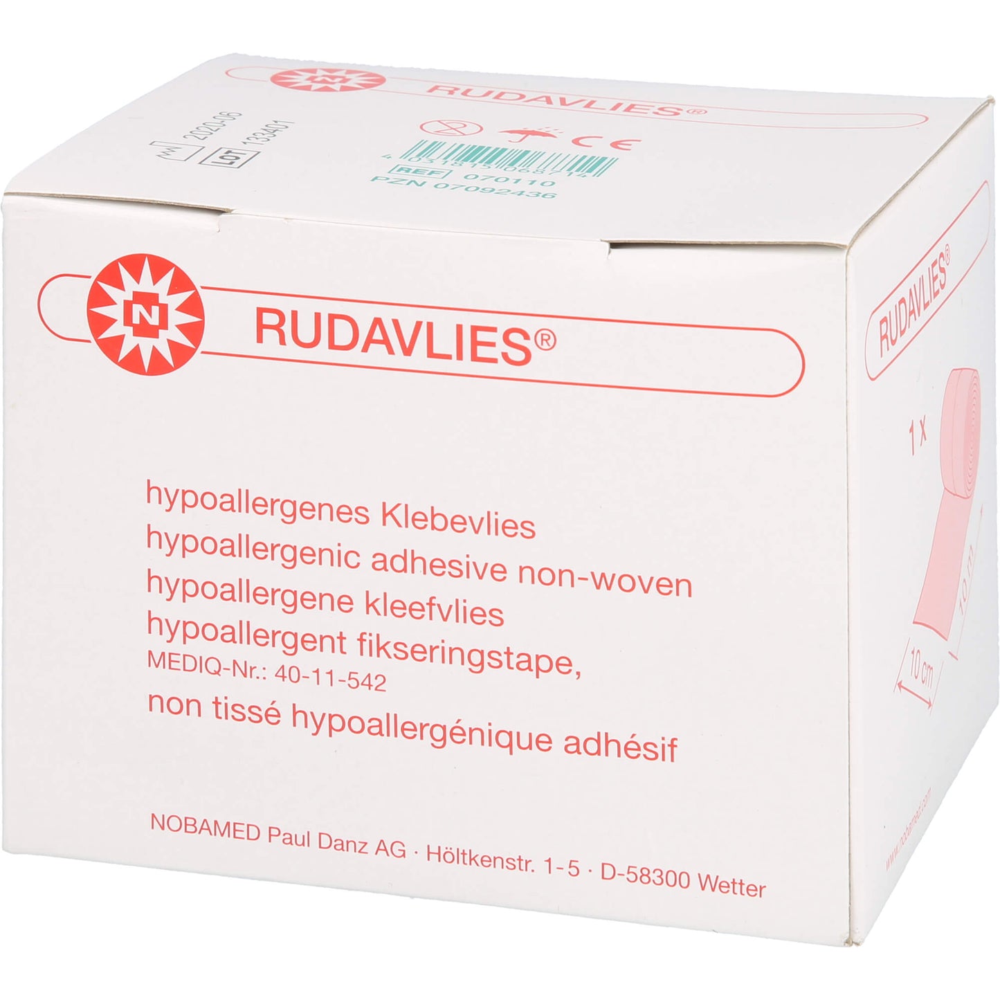 RUDAVLIES Klebevlies 10 cmx10 m 1 St