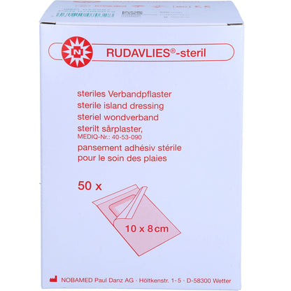 RUDAVLIES-steril Verbandpflaster 8x10 cm 50 St