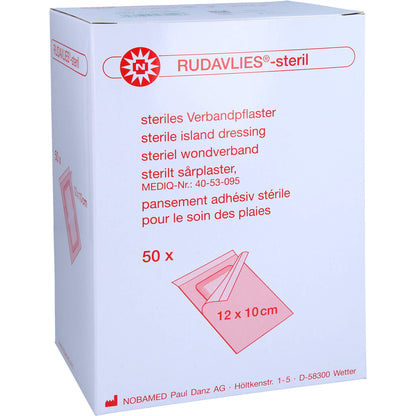 RUDAVLIES-steril Verbandpflaster 10x12 cm 50 St
