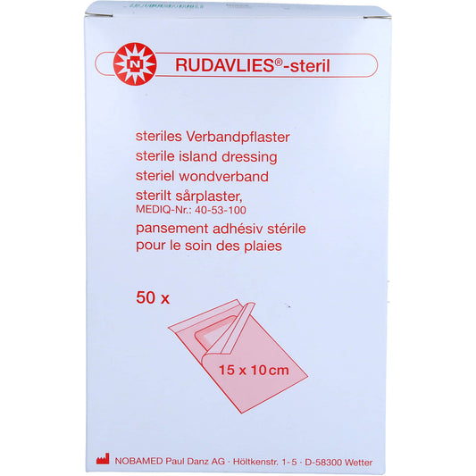 RUDAVLIES-steril Verbandpflaster 10x15 cm 50 St