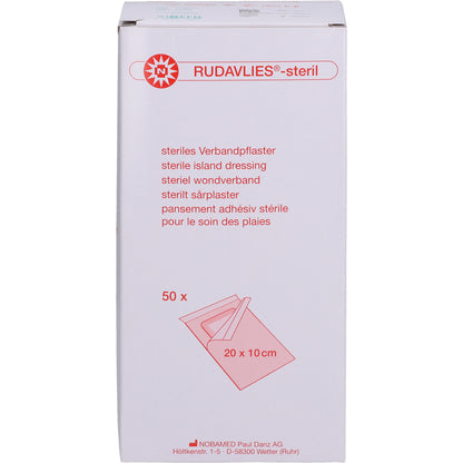 RUDAVLIES-steril Verbandpflaster 10x20 cm 50 St