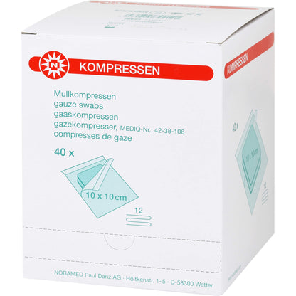 MULLKOMPRESSEN 10x10 cm steril 12fach 40X2 St