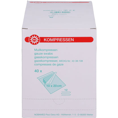 MULLKOMPRESSEN 10x20 cm steril 12fach 40X2 St