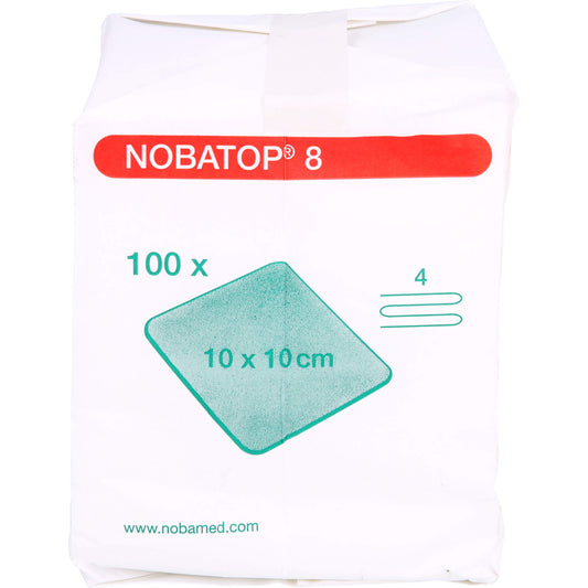 NOBATOP 8 Kompressen 10x10 cm unsteril 100 St